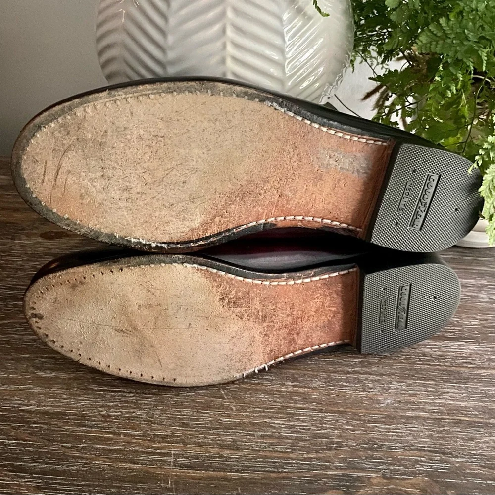 Cole Haan Mens 10D Pinch Tassel Leather Loafer Burgundy Business‎ Casual Shoes